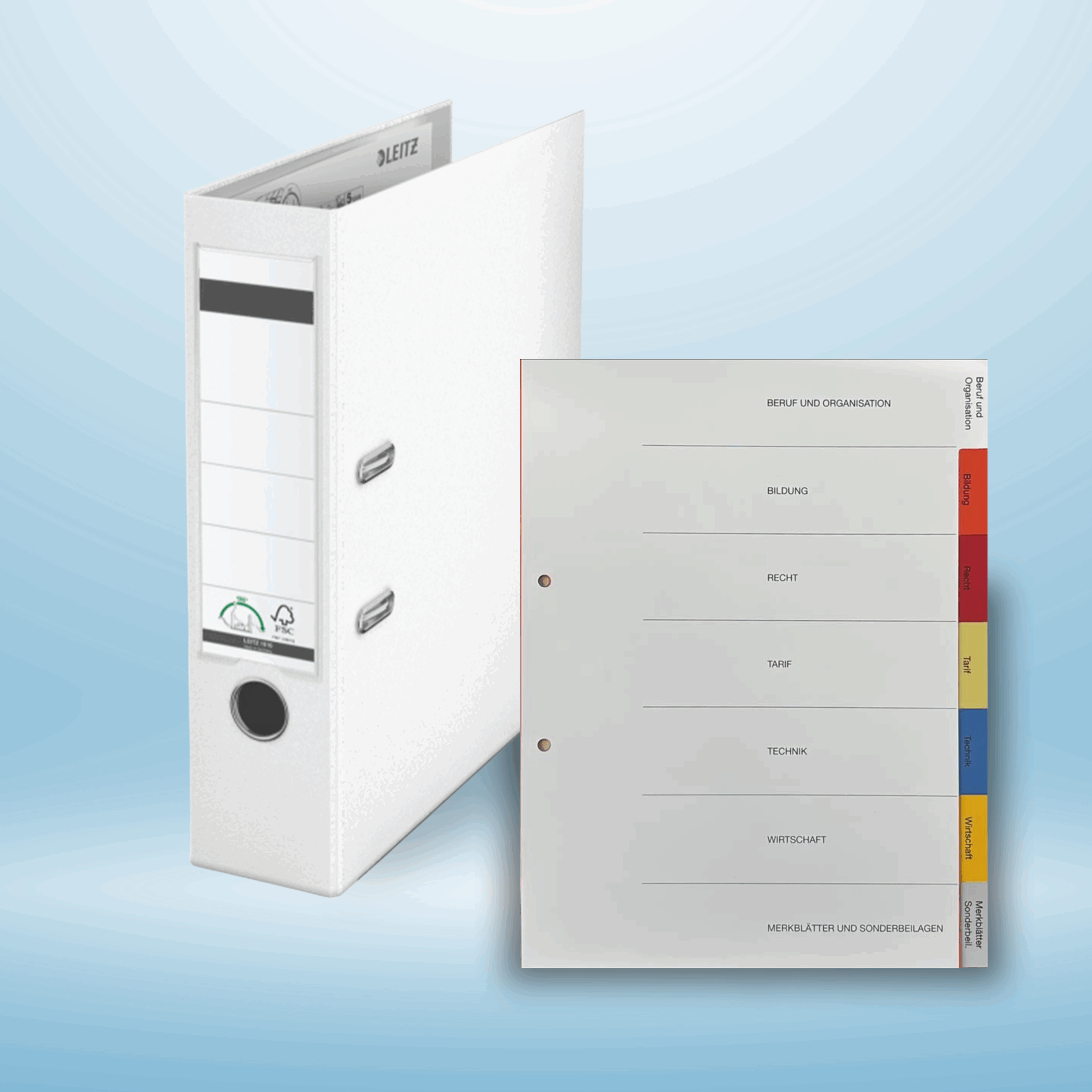 Weißer Rundschreibenordner