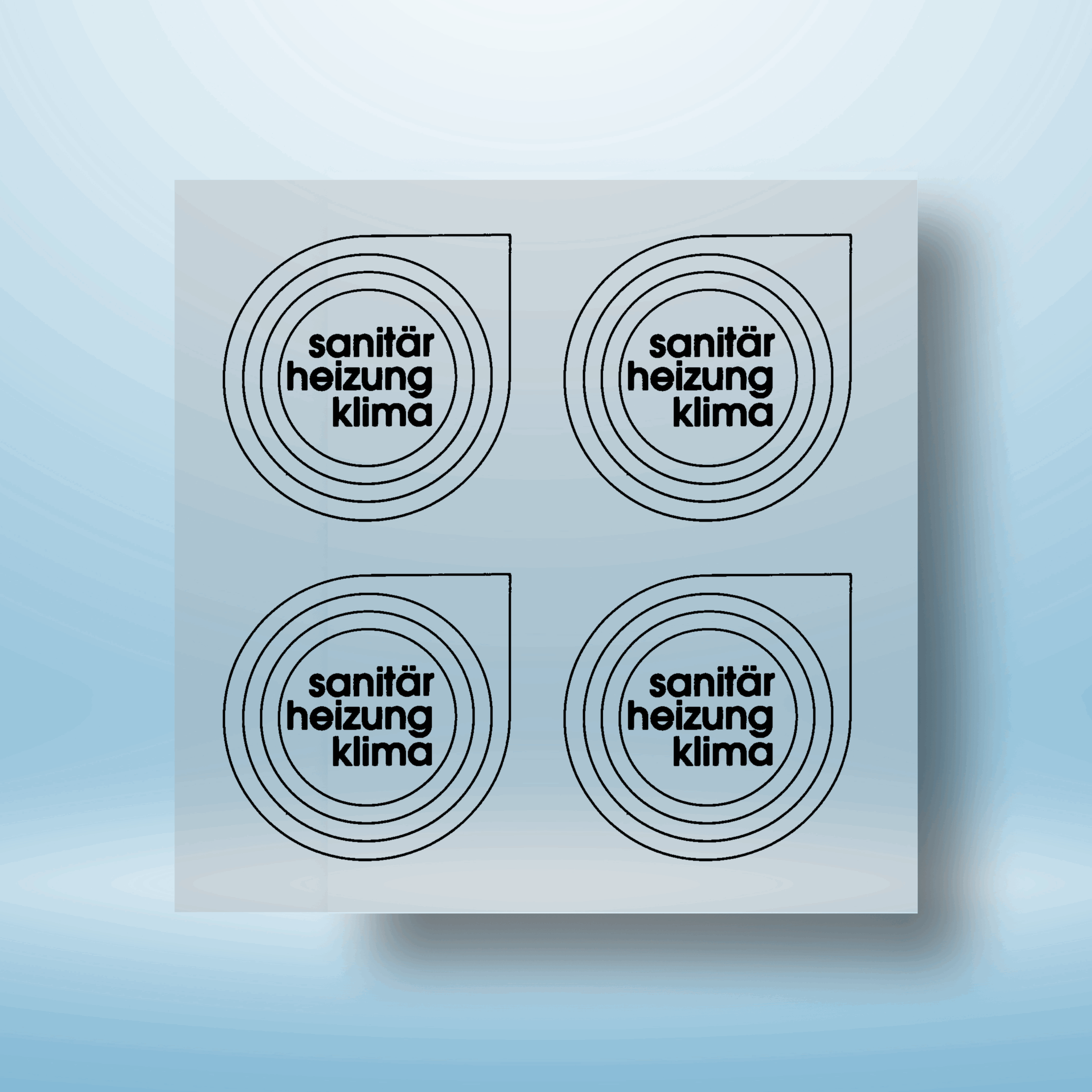 Eckringaufkleber "Classic Edition" schwarz