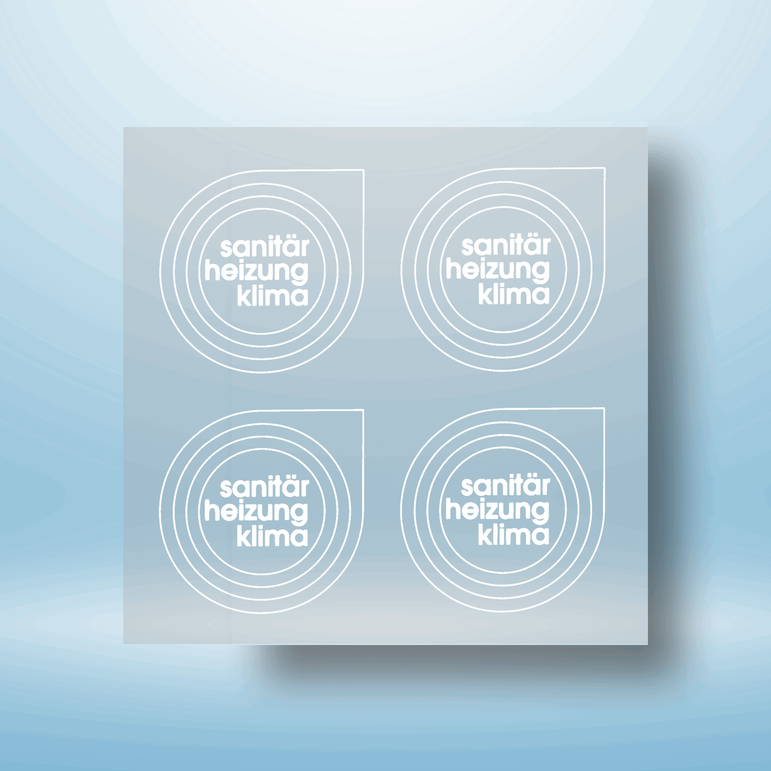 Eckringaufkleber "Classic Edition" weiß